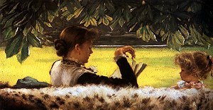 James Jacques Tissot: Reading a Story, 1878